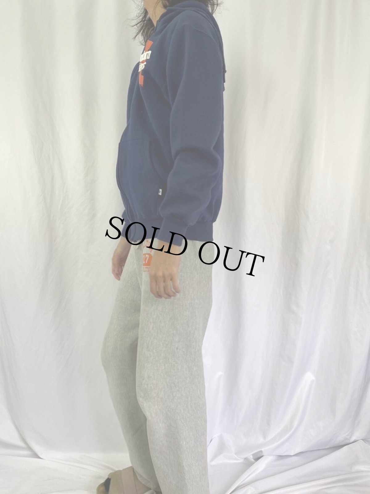 画像3: 90's〜 RUSSELL ATHLETIC USA製 "auburn tigers" 発泡プリント フルジップパーカー L (3)