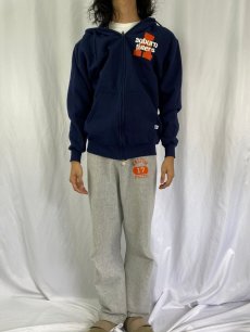 画像2: 90's〜 RUSSELL ATHLETIC USA製 "auburn tigers" 発泡プリント フルジップパーカー L (2)