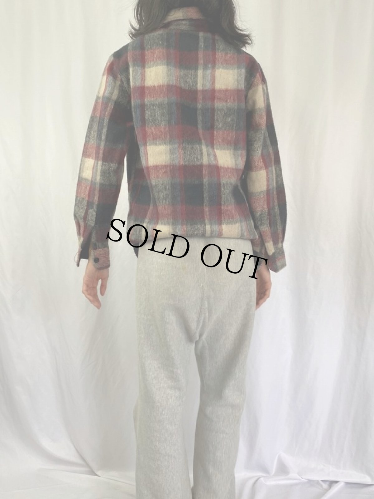 画像4: 70's MONTGOMERY WARD チェック柄 CPOシャツジャケット S (4)