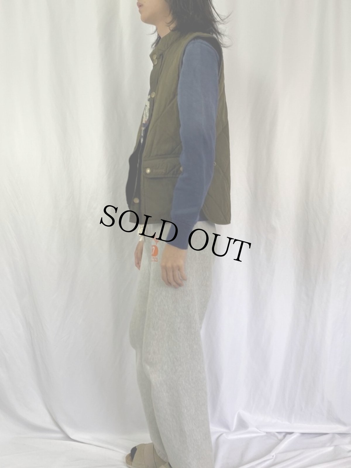 画像3: Barbour 3ワラント キルティング オイルドベスト M (3)