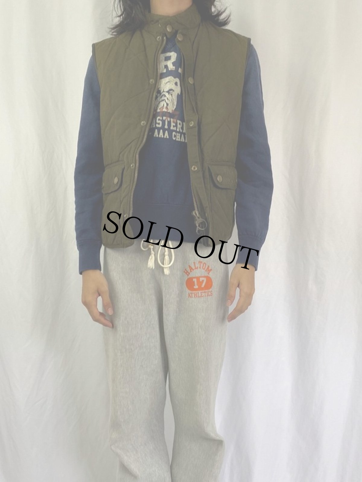 画像2: Barbour 3ワラント キルティング オイルドベスト M (2)