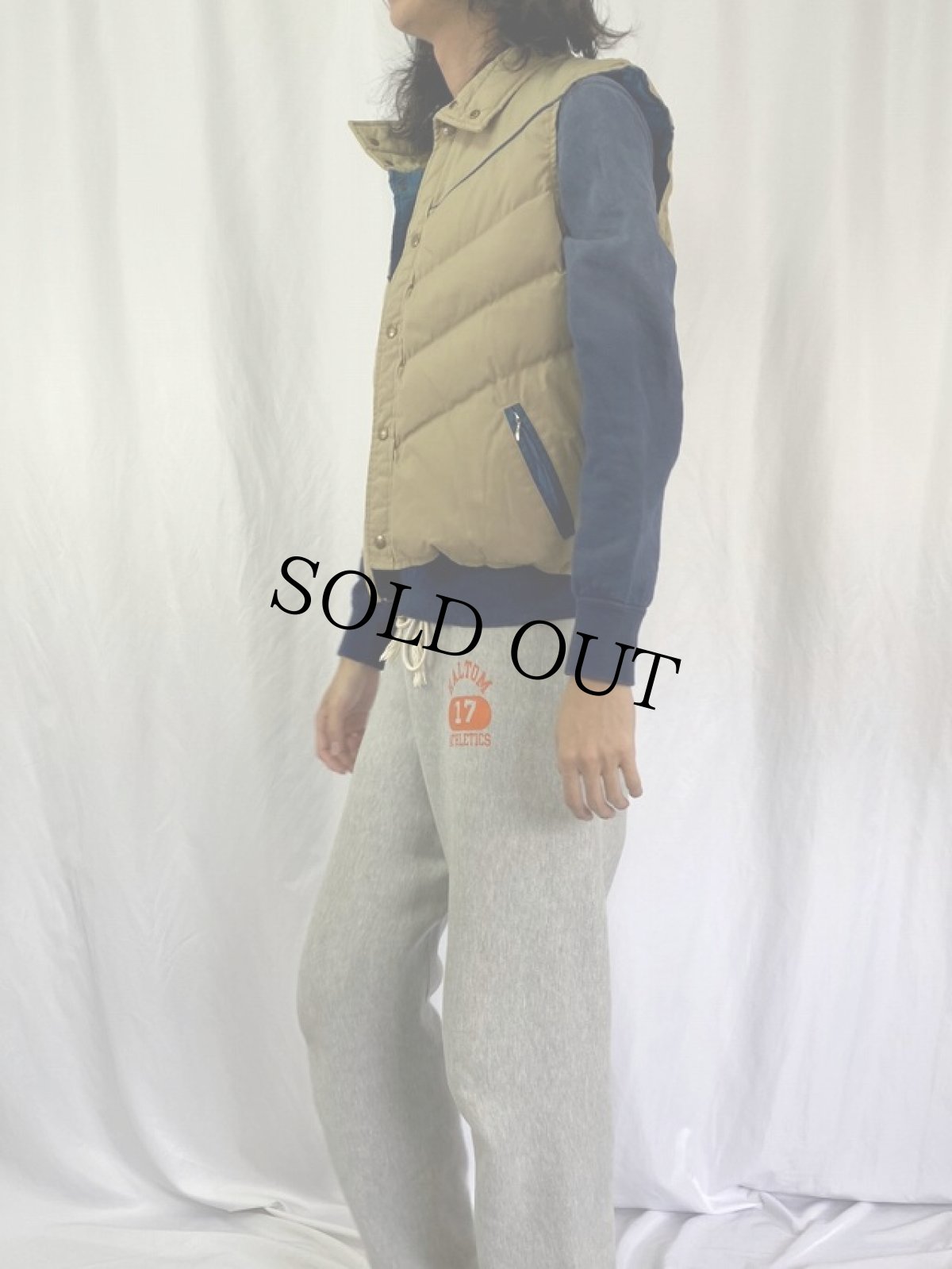 画像3: 70's Woolrich コットン×ポリエステル ダウンベスト (3)