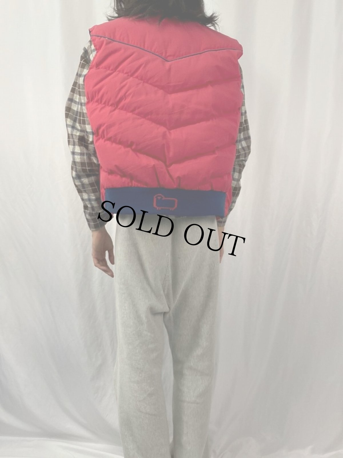 画像4: 70's Woolrich USA製 コットン×ポリエステル ダウンベスト XL (4)