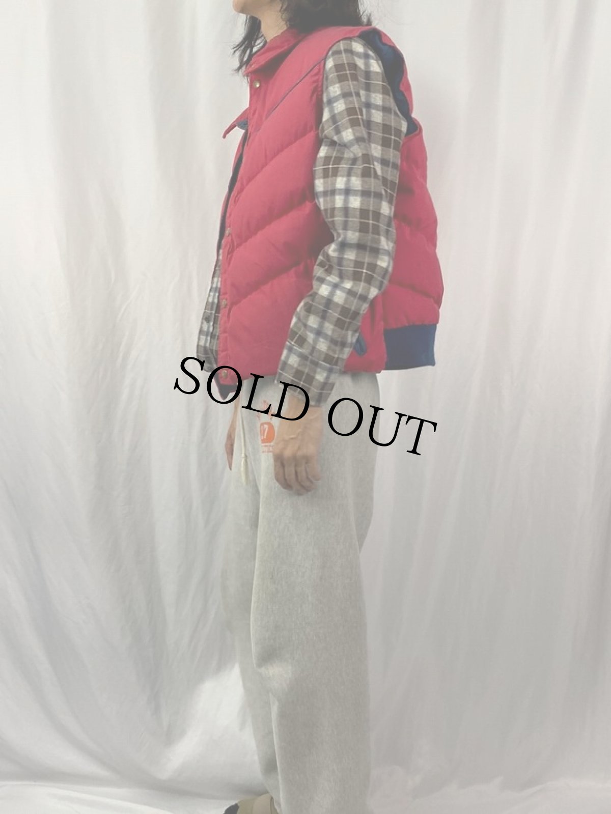 画像3: 70's Woolrich USA製 コットン×ポリエステル ダウンベスト XL (3)