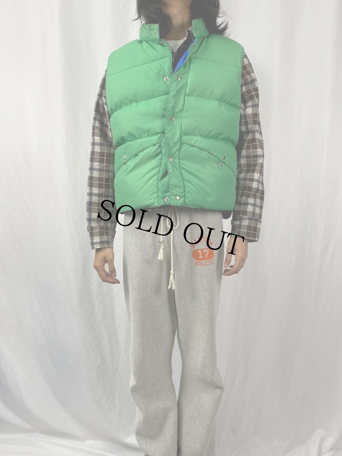 画像2: 90's CB Sports ナイロンダウンベスト L (2)