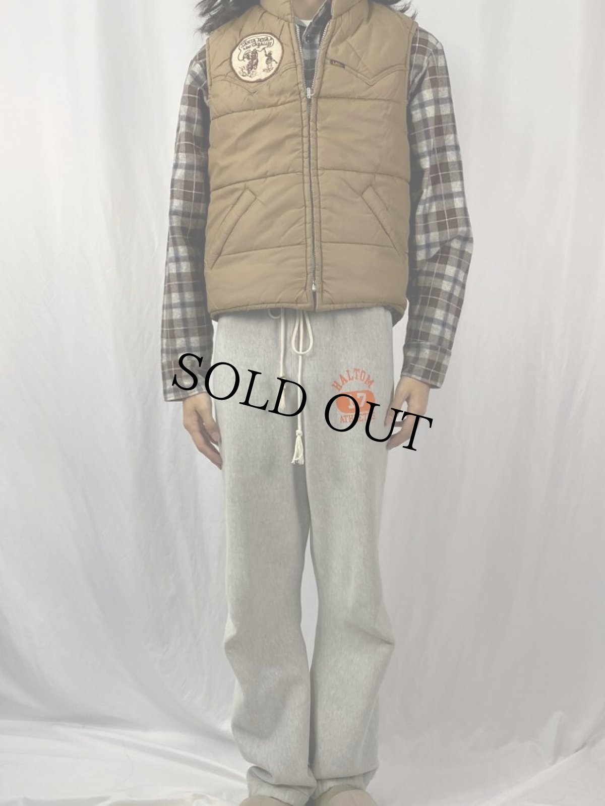 画像2: 70's Lee "STORM RIDER" USA製 ワッペン付き 中綿入りウエスタンベスト M (2)