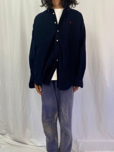 画像2: 90's POLO Ralph Lauren "BLAKE" コーデュロイボタンダウンシャツ NAVY XL (2)