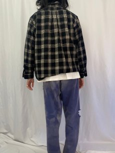 画像4: 90's POLO Ralph Lauren "BENFORD" チェック柄 ヘビーネルシャツ XL (4)