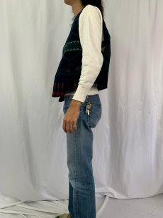 画像3: 90's PENDLETON USA製 ネイティブ柄 ウール×コットンベスト (3)