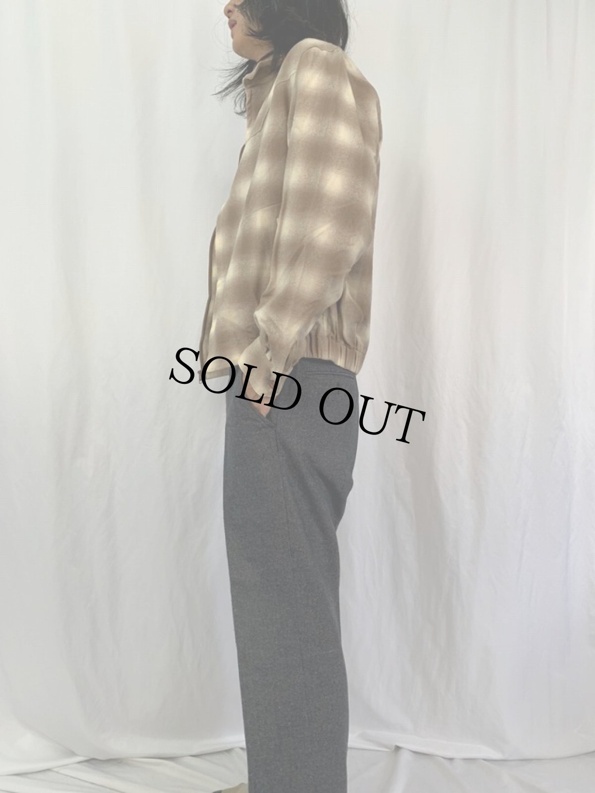 画像3: 70〜80's PENDLETON USA製 オンブレーチェック柄 ウールウエスタンジャケット L (3)