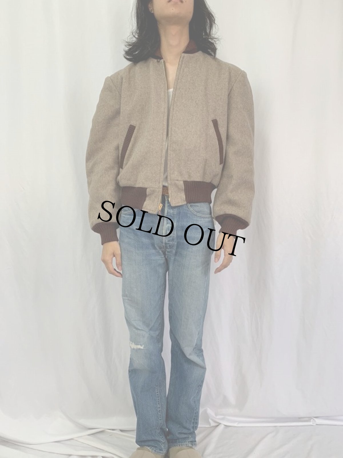 画像2: 40〜50's Lakeland 内キルティング ファラオジャケット 44 (2)