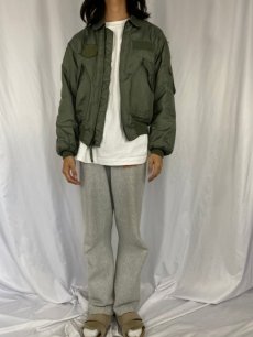 画像2: 2000's U.S.AIR FORCE CWU-45/P パッチ付き フライトジャケット MEDIUM (2)