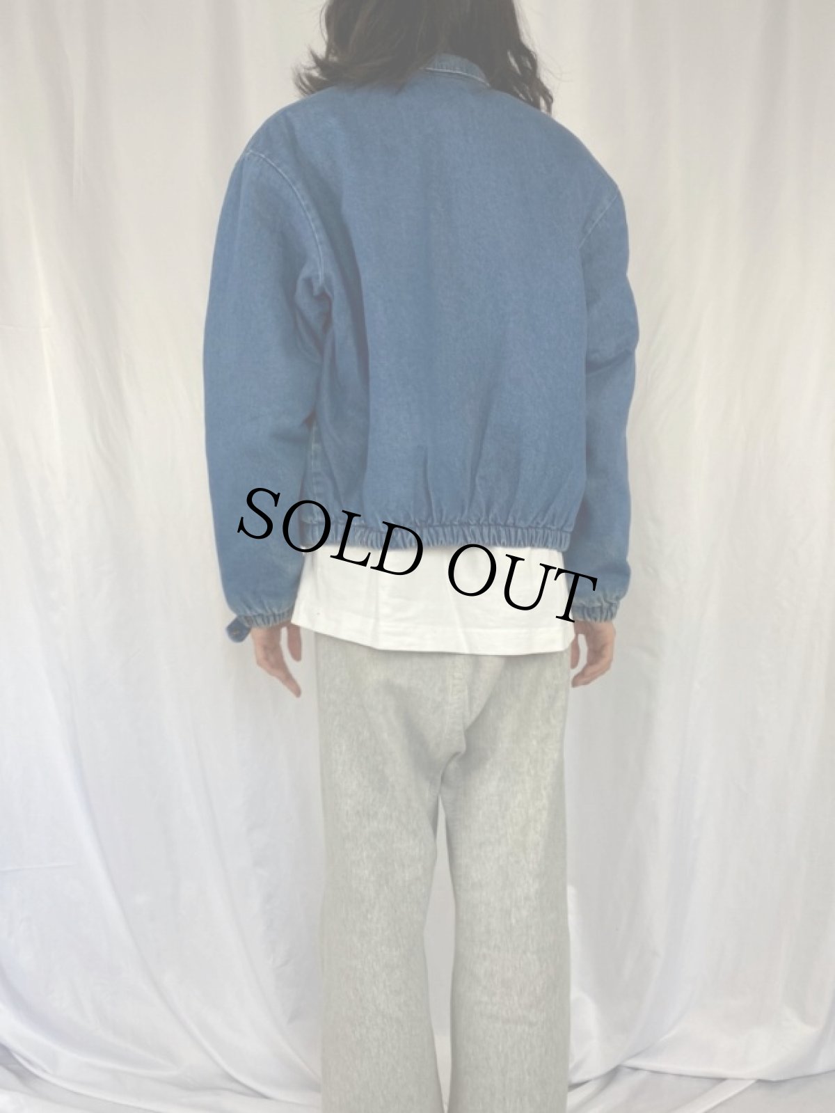 画像4: 70〜80's L.L.Bean USA製 チンスト付き フルジップデニムジャケット M (4)