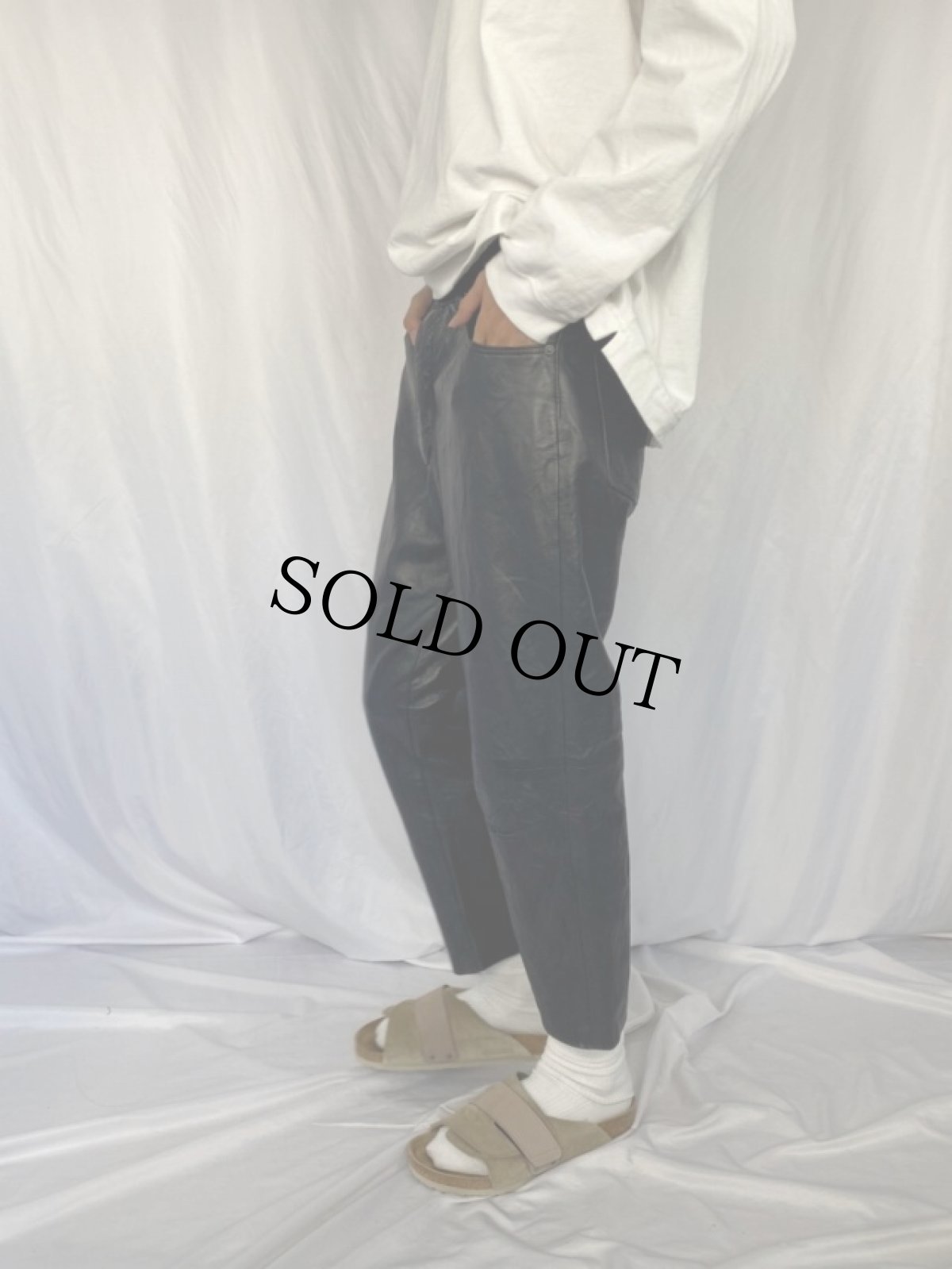 画像3: レザーパンツ W31 (3)