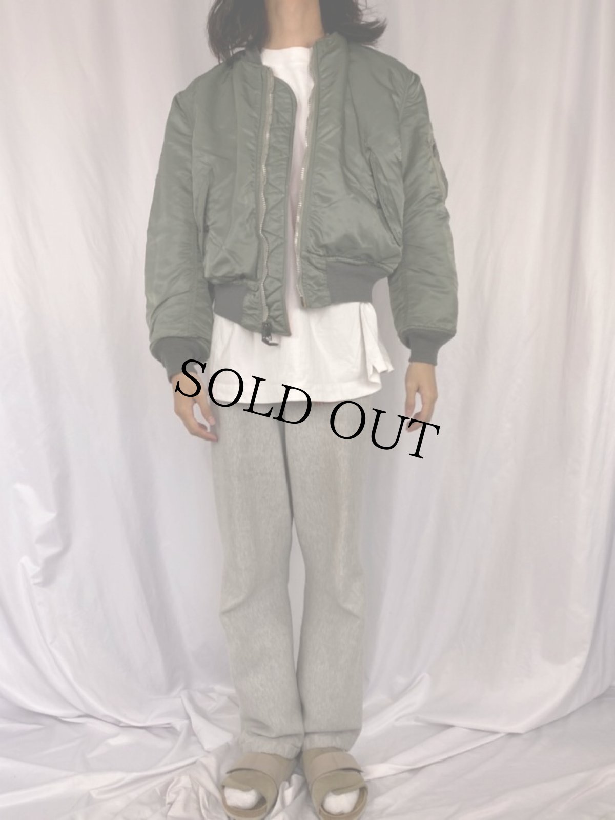 画像3: 70's U.S.AIR FORCE "MA-1 E-TYPE" フライトジャケット MEDIUM (3)