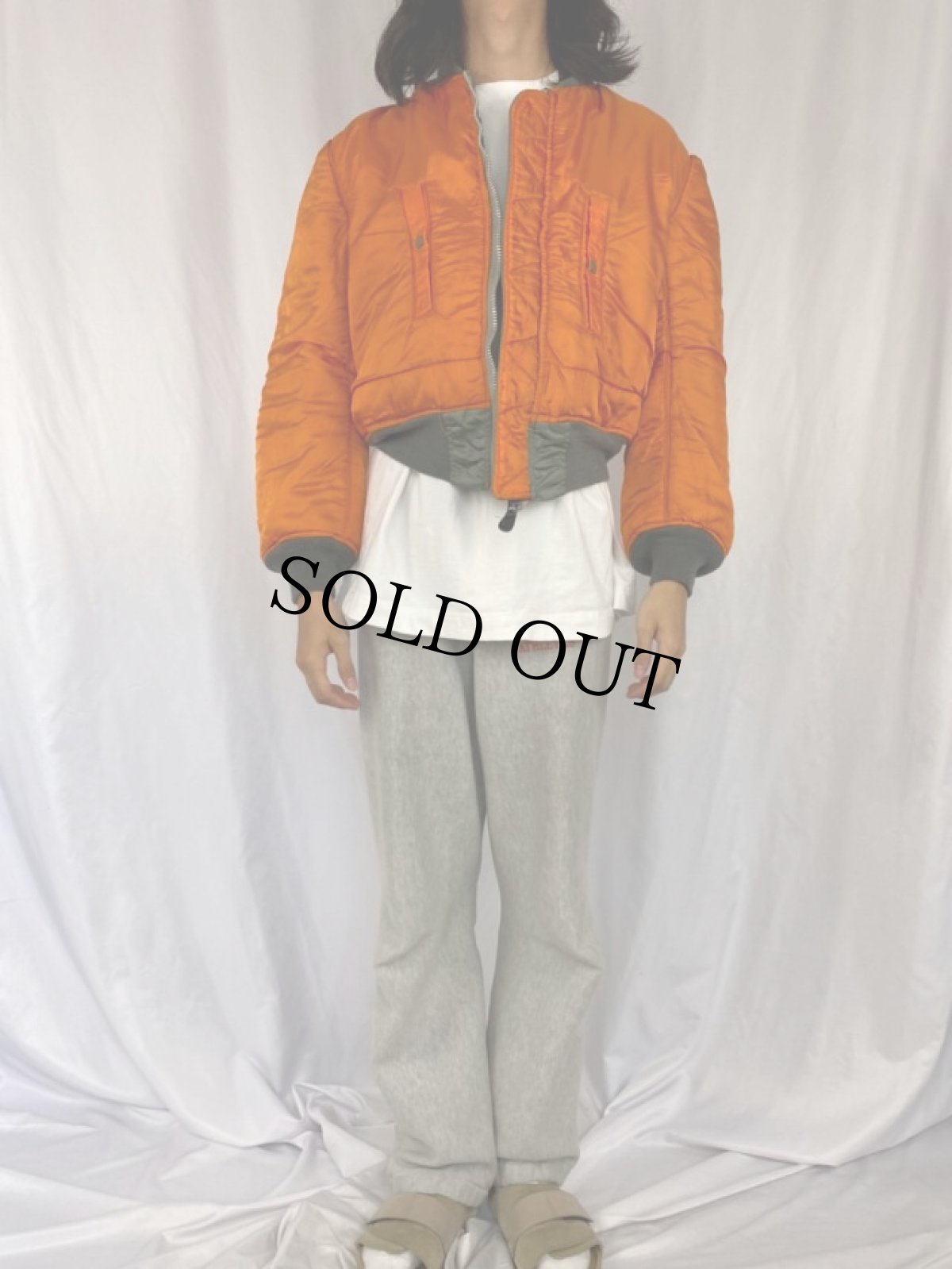 画像6: 70's U.S.AIR FORCE "MA-1 E-TYPE" フライトジャケット MEDIUM (6)