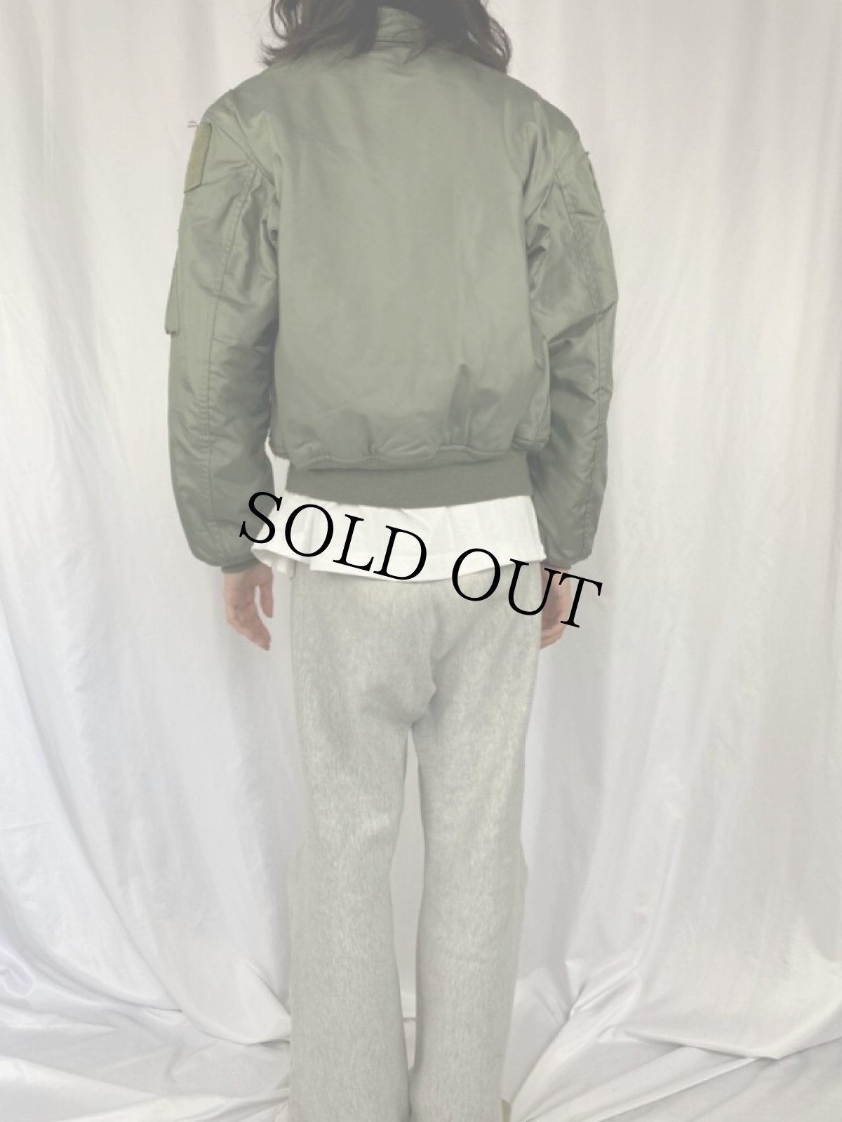 画像4: 2000's U.S.AIR FORCE CWU-45/P パッチ付き フライトジャケット MEDIUM (4)