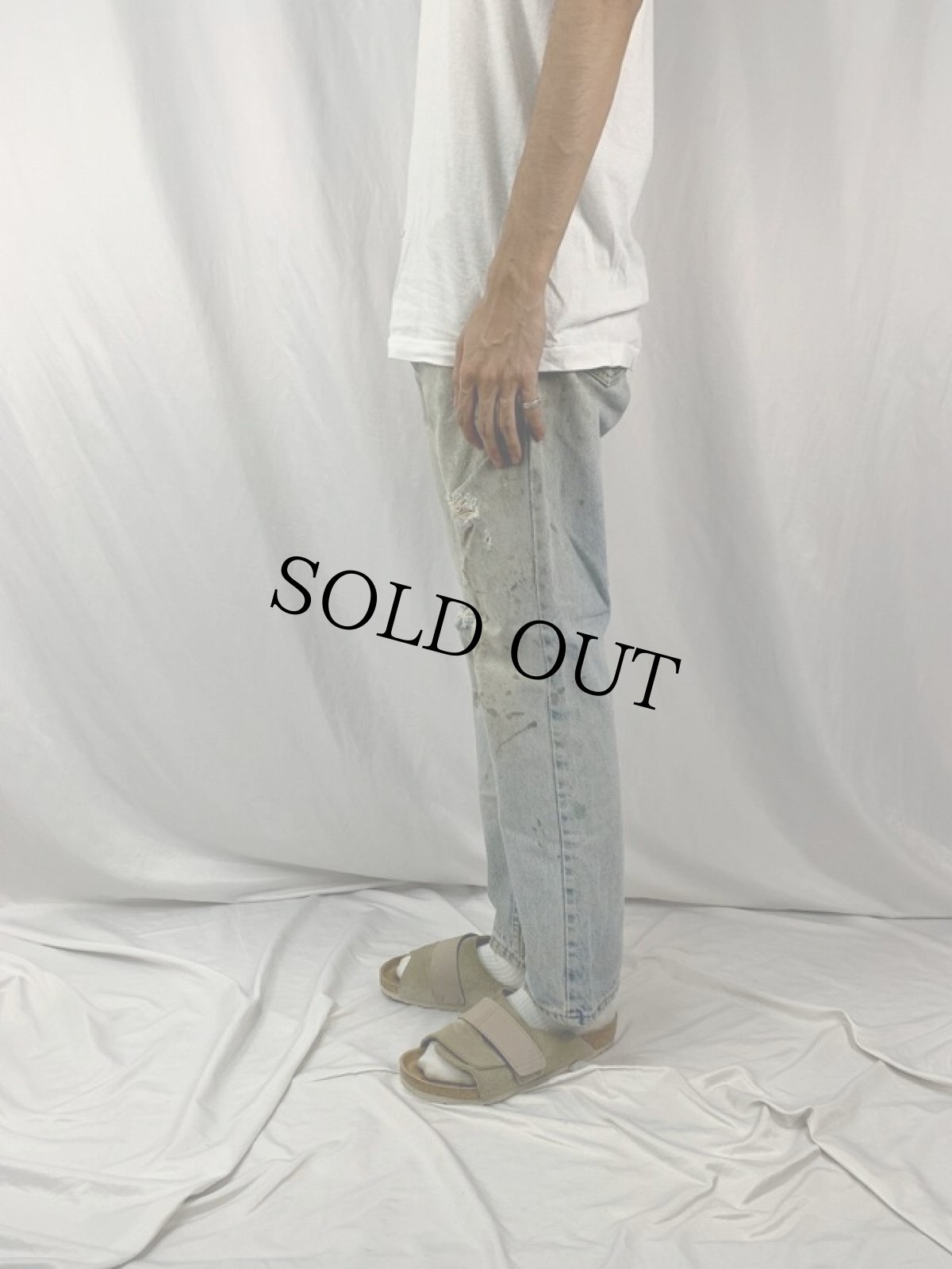 画像3: 80's〜 Levi's 40509 USA製 ペンキペイント デニムパンツ W32 (3)