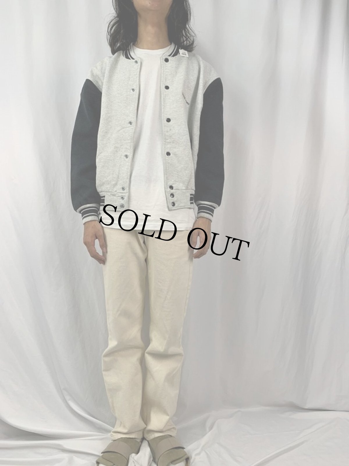 画像2: 90's FRUIT OF THE LOOM "MASTER GUARD" 刺繍スウェットスタジャン L (2)