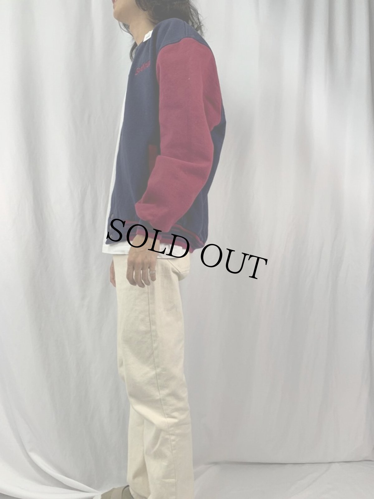 画像3: FRUIT OF THE LOOM "SeaKruz" 刺繍スウェットスタジャン XL (3)