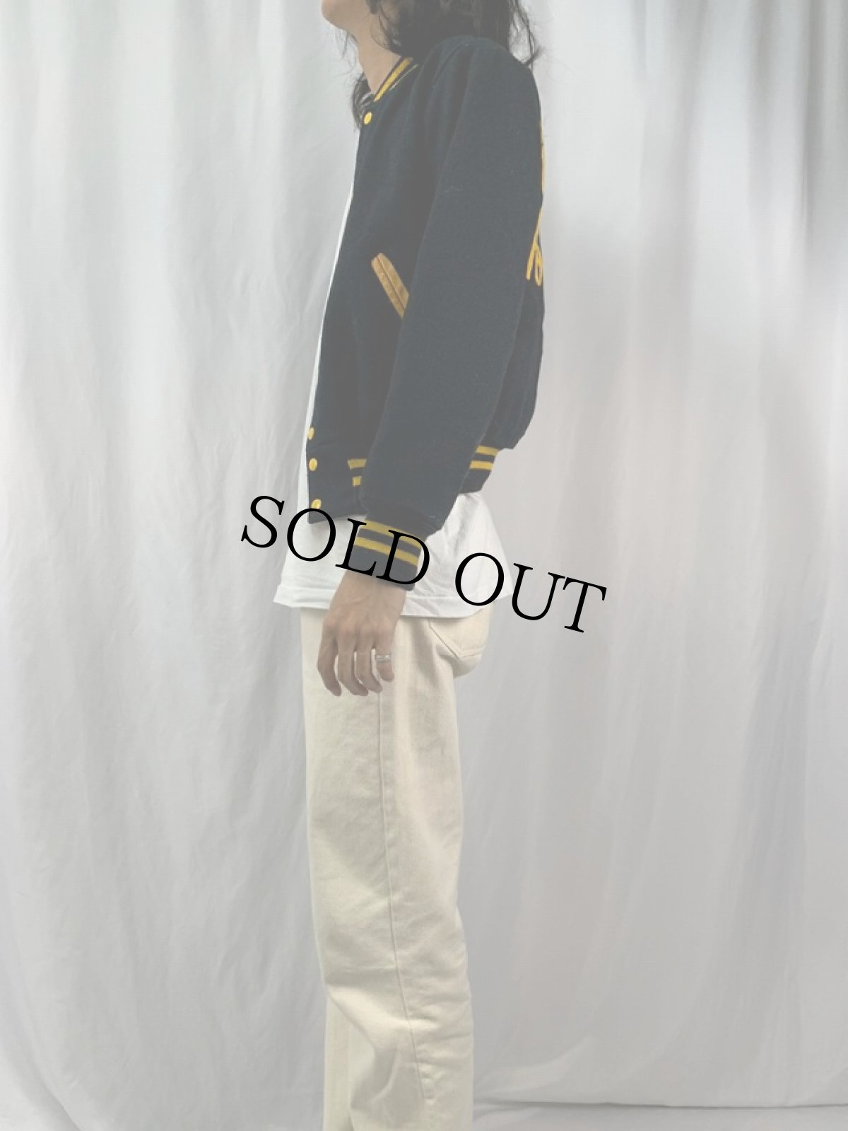 画像3: 60〜70's Holloway USA製 チェーン刺繍スタジャン (3)