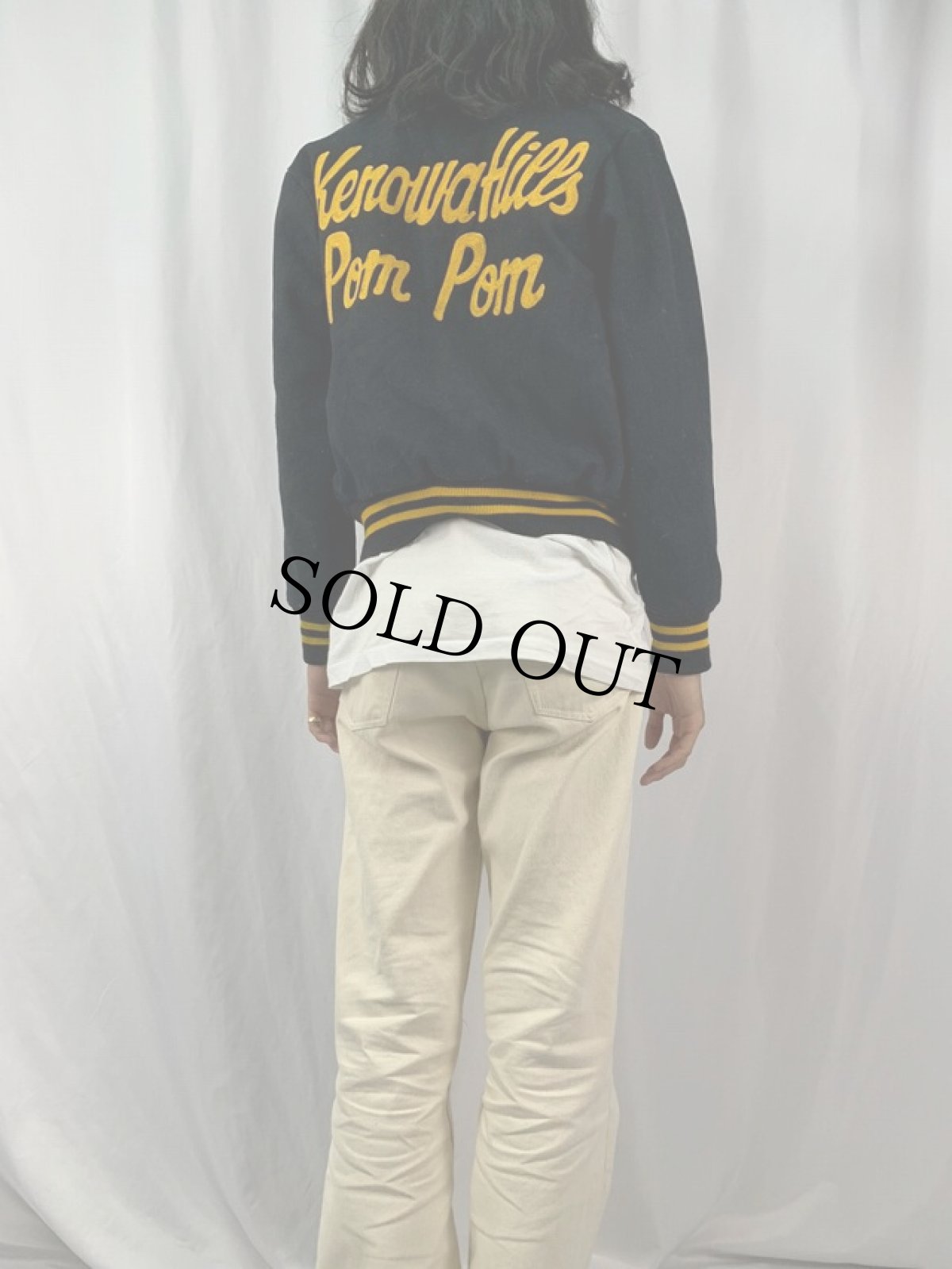 画像4: 60〜70's Holloway USA製 チェーン刺繍スタジャン (4)