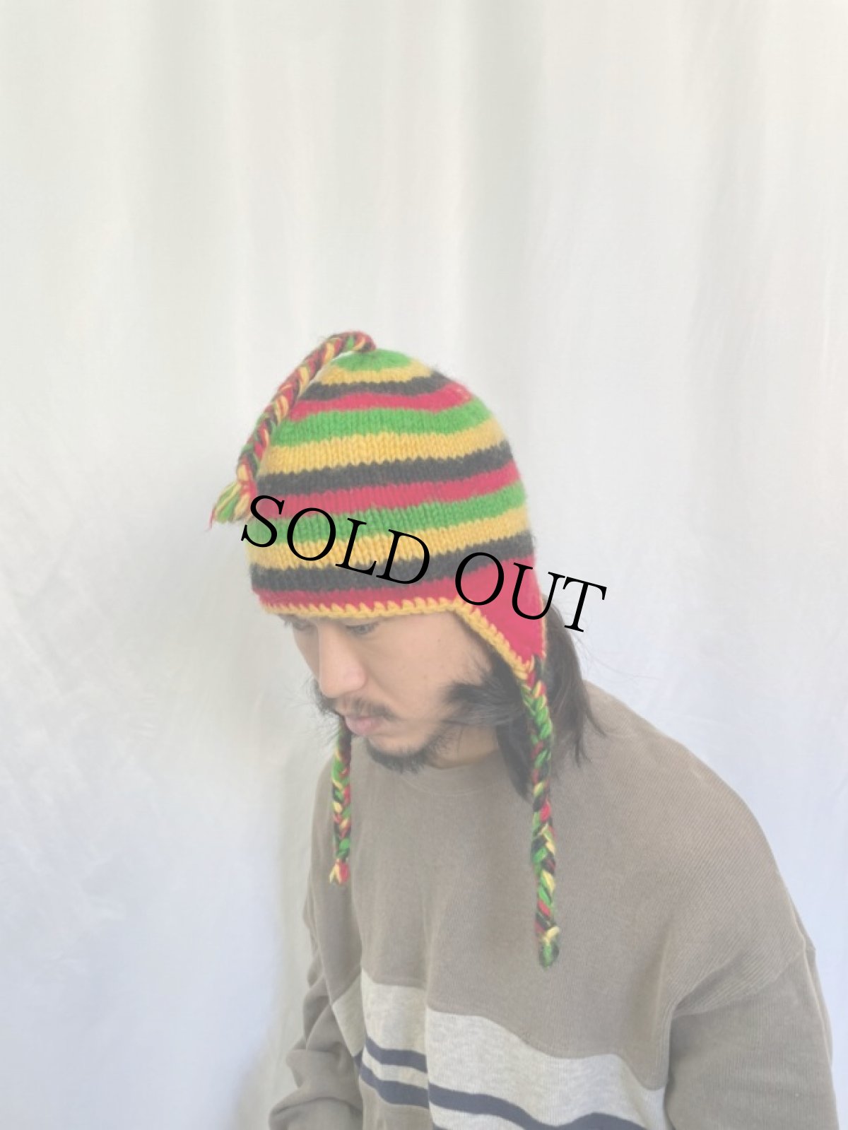 画像2: NAPAL製 ラスタカラー イヤーカフニットキャップ (2)