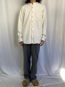 画像2: GAP コットンバンドカラーシャツ XL (2)