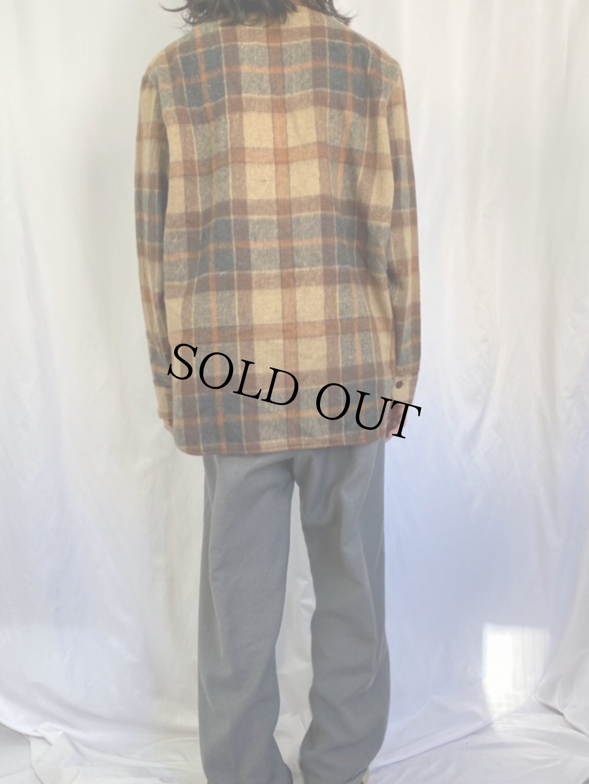 画像4: OSHMAN'S チェック柄 CPOシャツジャケット XL (4)