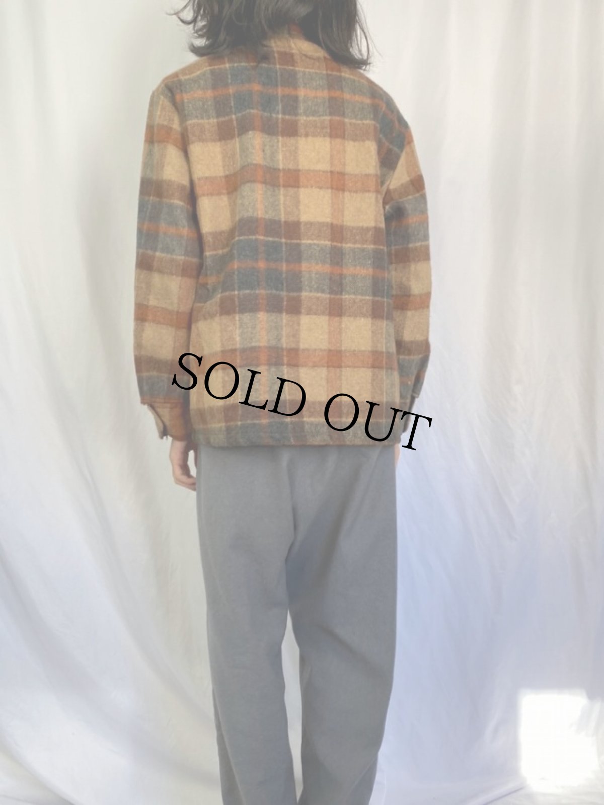 画像4: 70's KINGSPORT チェック柄 CPOシャツジャケット L (4)