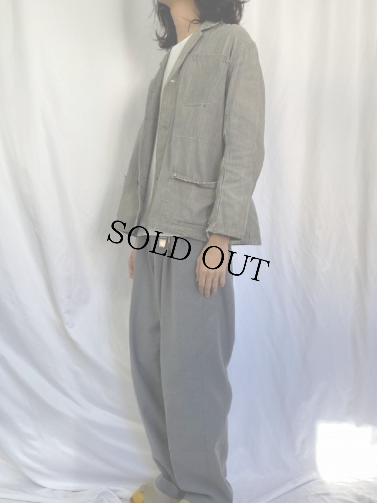 画像3: VINTAGE ヘリンボーンツイル カバーオール (3)