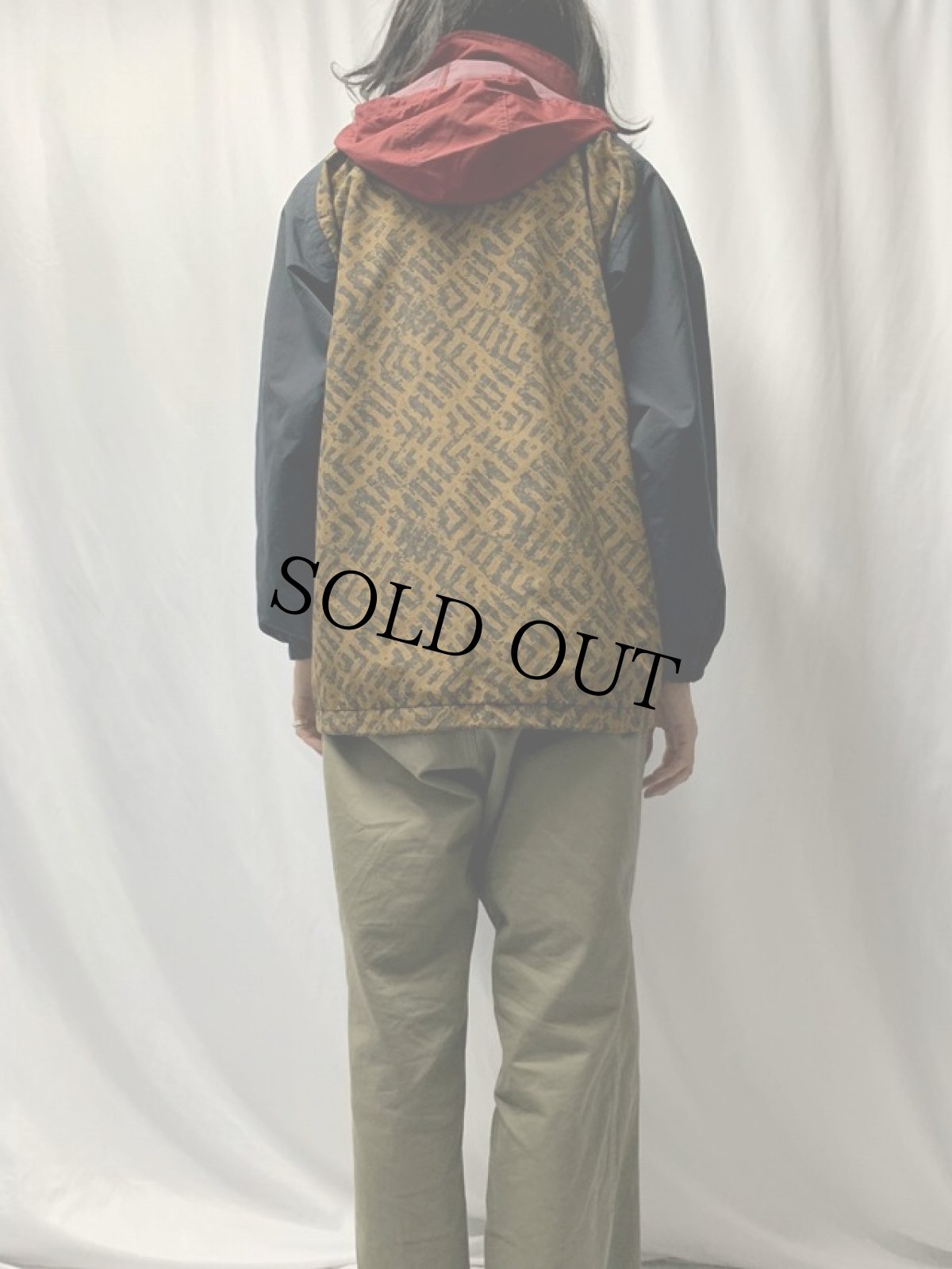 画像4: OBERMEYER 総柄切り替え アノラックパーカー XL (4)