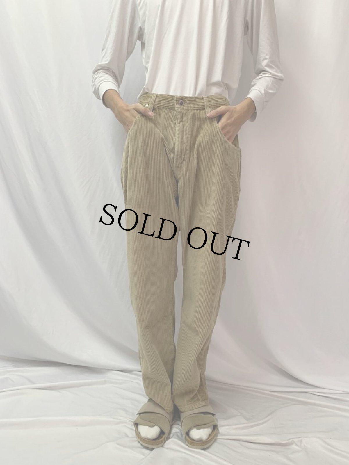 画像2: 90's Levi's SILVER TAB "STRAIGHT＋LOOSE" 太畝コーデュロイパンツ W34 (2)