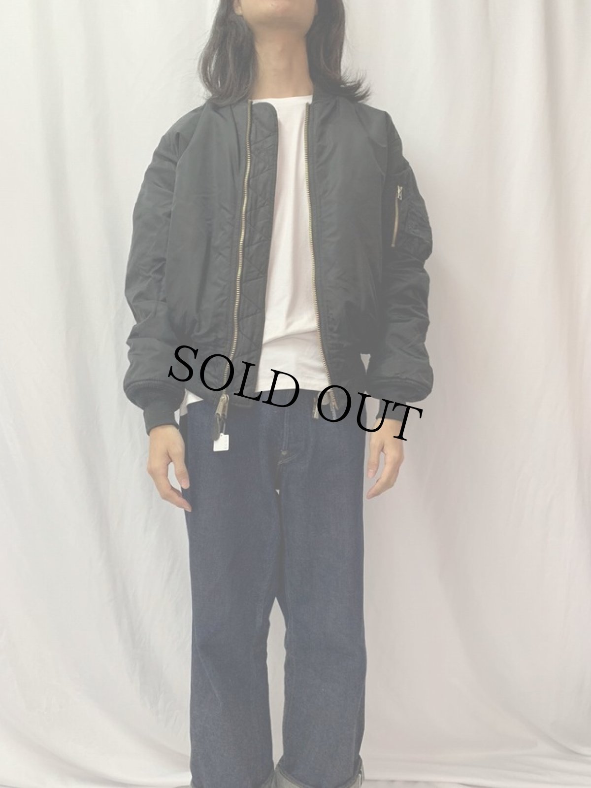 画像3: 民間品 ALPHA INDUSTRIES,INC. MA-1 フライトジャケット LARGE (3)