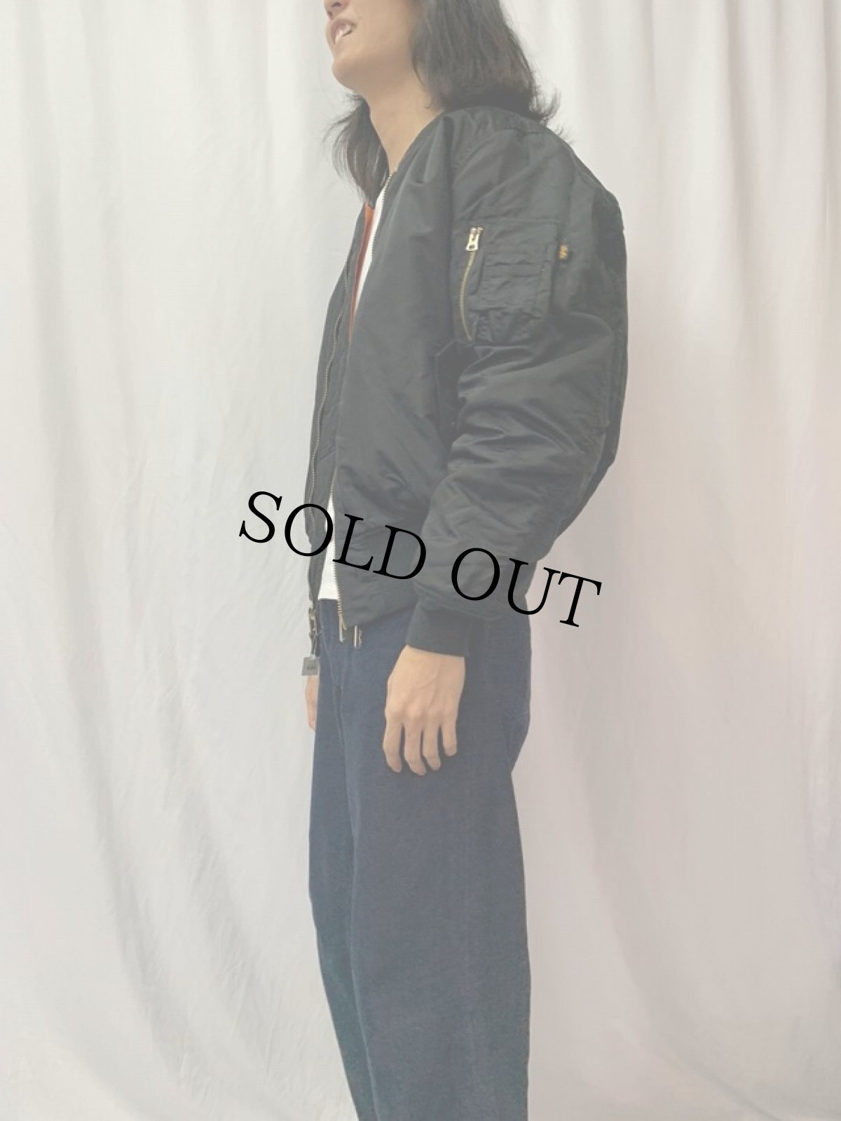 画像4: 民間品 ALPHA INDUSTRIES,INC. MA-1 フライトジャケット LARGE (4)