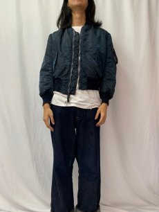 画像3: 民間品 ALPHA INDUSTRIES,INC. MA-1 フライトジャケット NAVY SMALL (3)