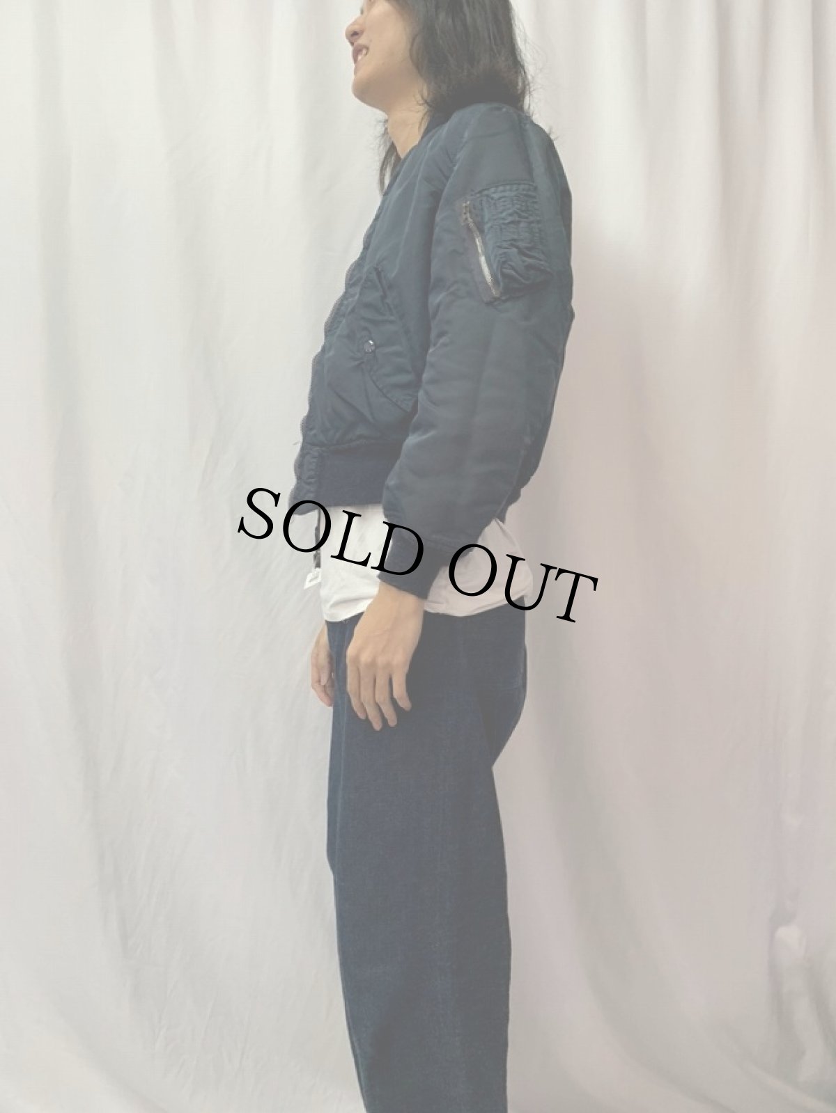画像4: 民間品 ALPHA INDUSTRIES,INC. MA-1 フライトジャケット NAVY SMALL (4)