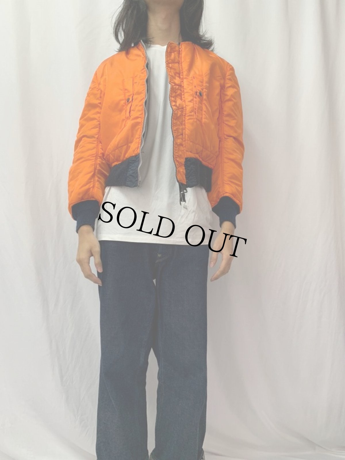 画像6: 民間品 ALPHA INDUSTRIES,INC. MA-1 フライトジャケット NAVY SMALL (6)