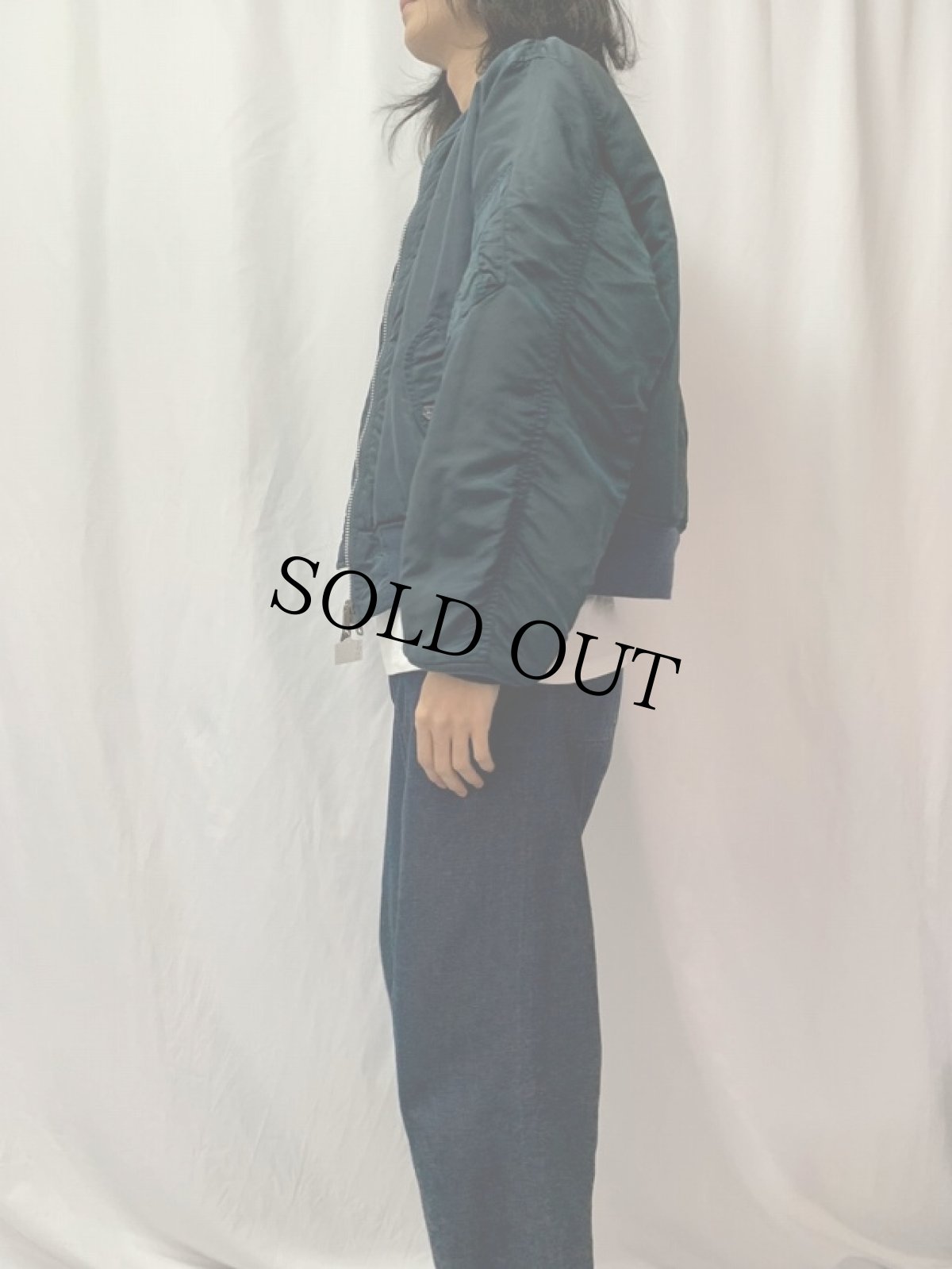 画像4: 90's Schott Bros. inc. 民間用 MA-1 フライトジャケット NAVY LARGE (4)