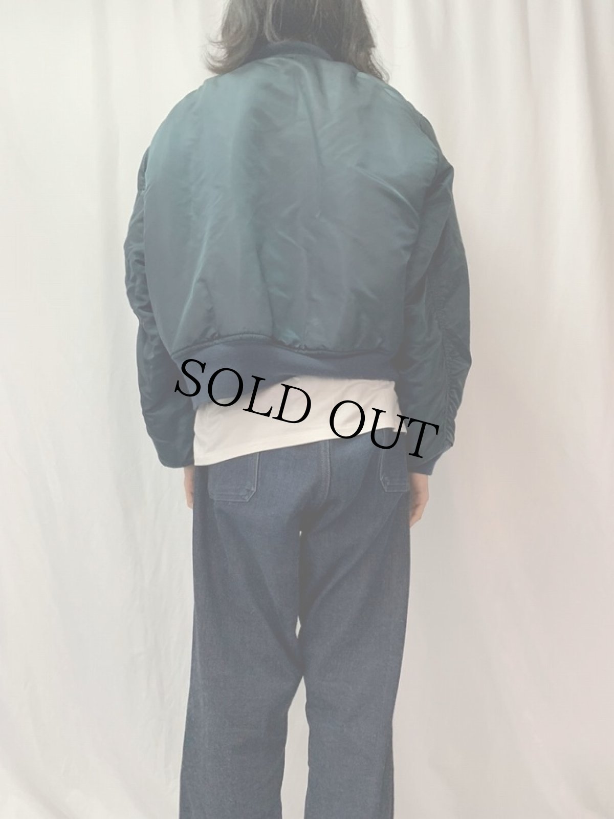 画像5: 90's Schott Bros. inc. 民間用 MA-1 フライトジャケット NAVY LARGE (5)