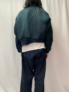 画像5: 90's Schott Bros. inc. 民間用 MA-1 フライトジャケット NAVY LARGE (5)