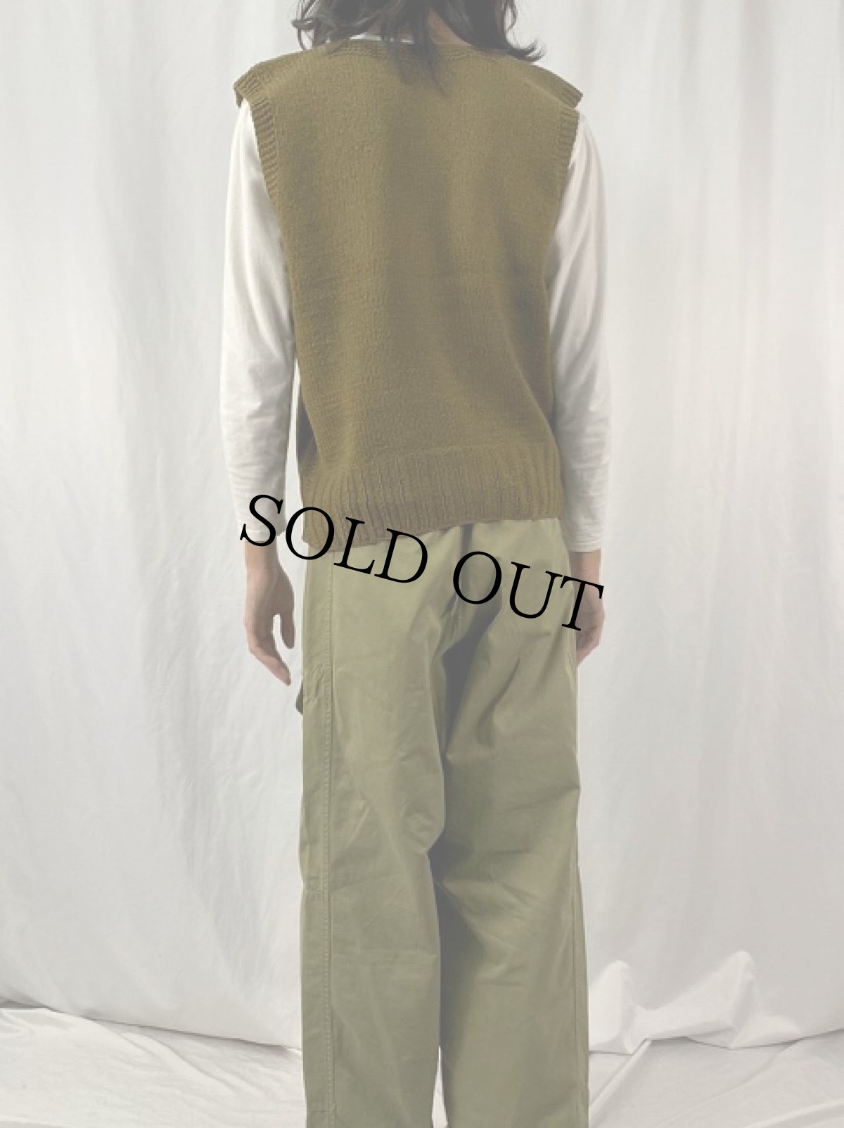 画像4: 40's AMERICAN RED CROSS ウールニットベスト (4)