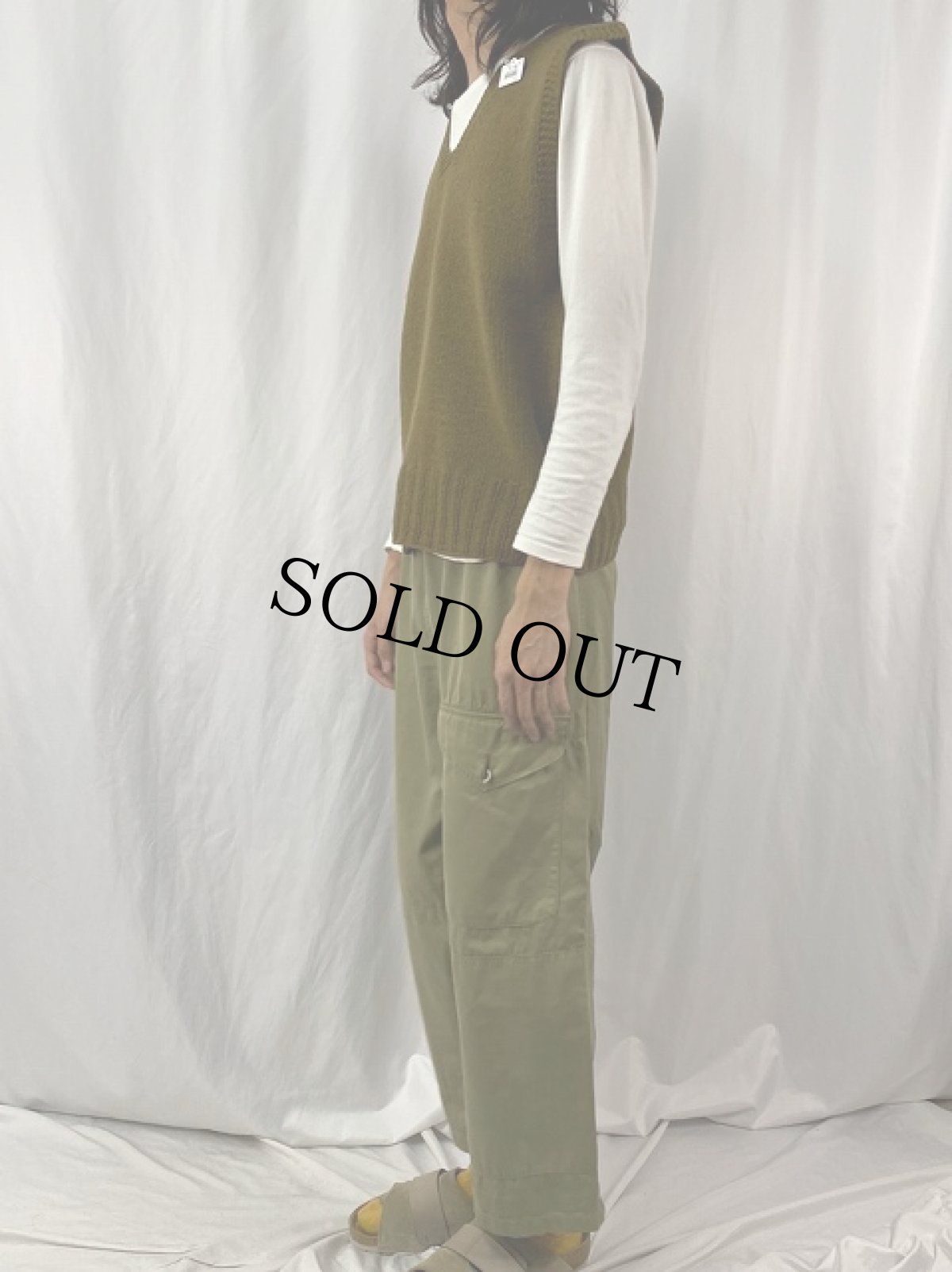 画像3: 40's AMERICAN RED CROSS ウールニットベスト (3)