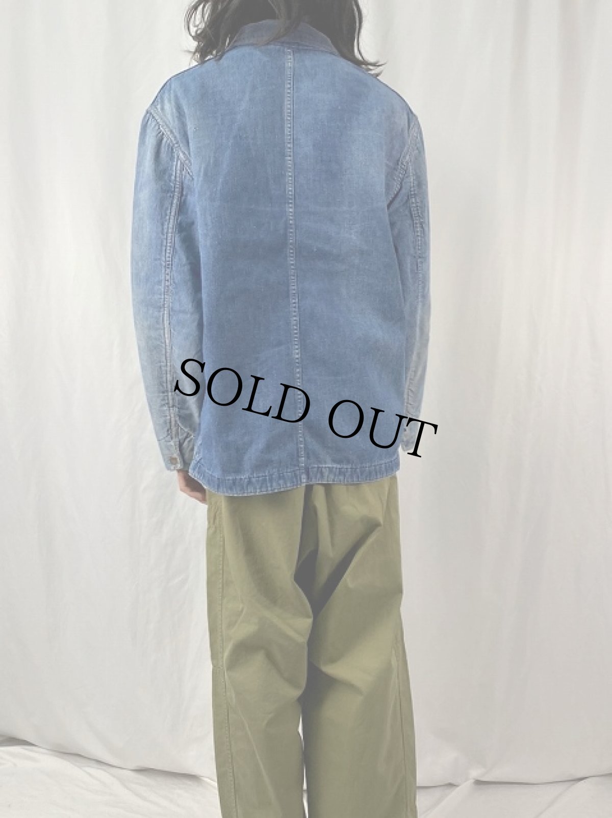 画像4: 60〜70's BIGMAC 襟コーズ デニムカバーオール (4)