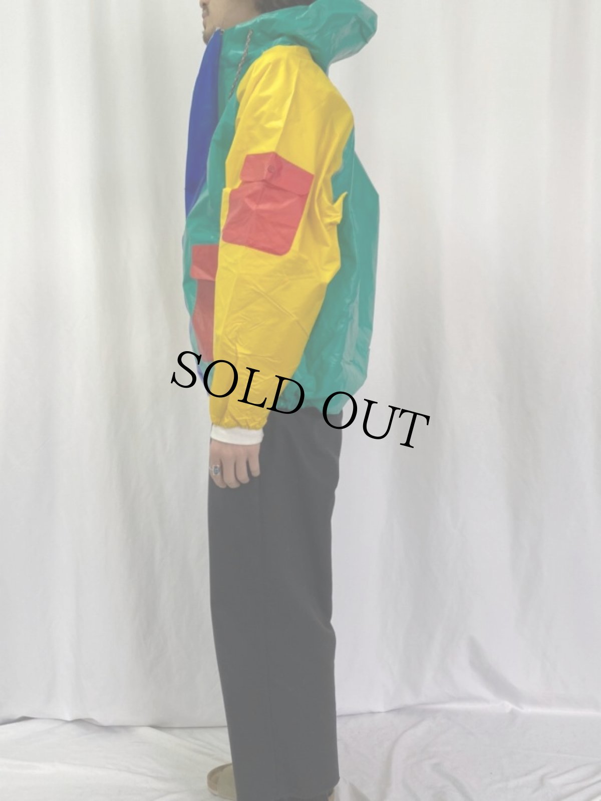 画像3: "REGATTA BERMUDA" 切り替えデザイン PVCレインパーカー S (3)