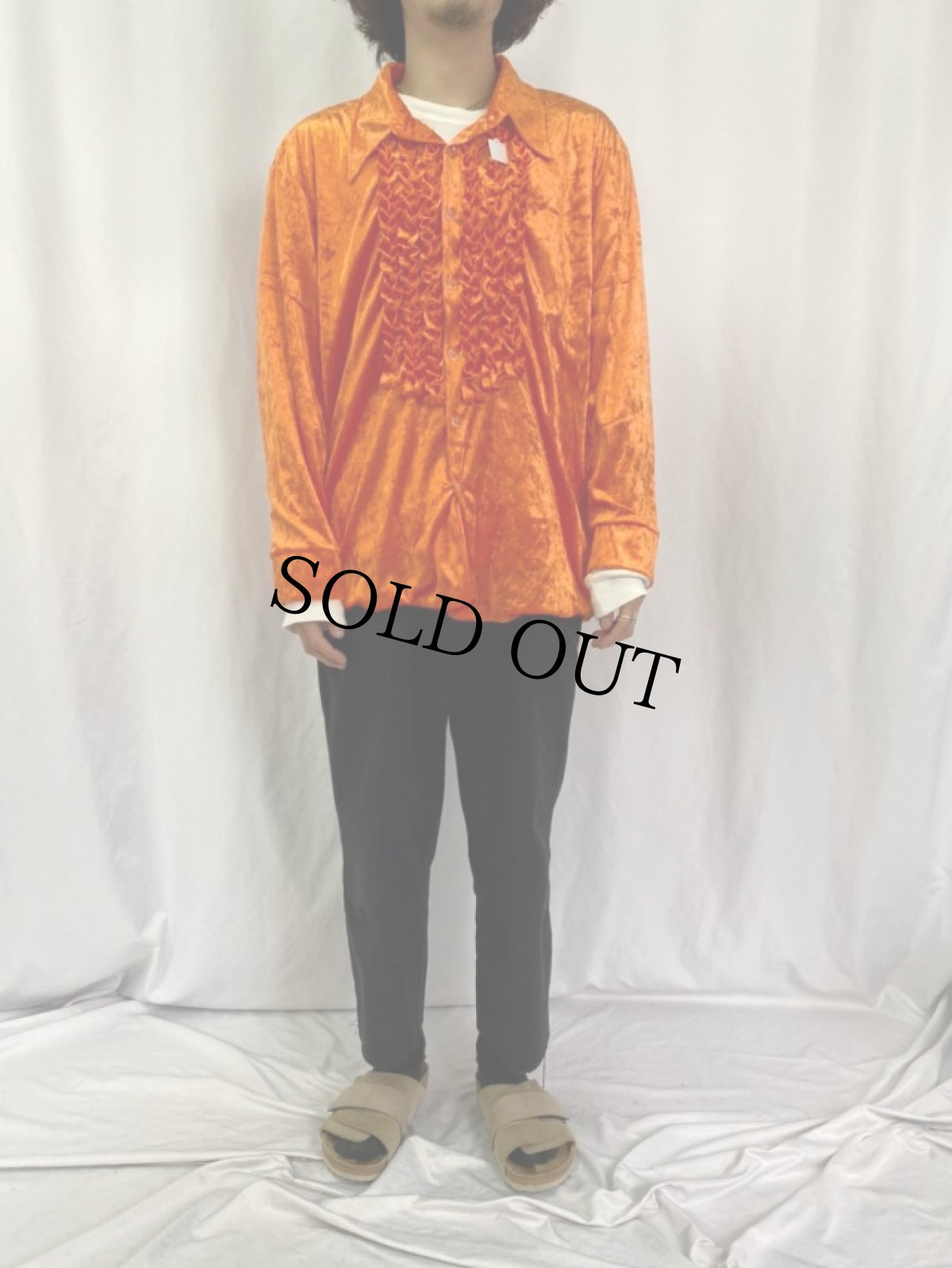 画像2: RUBIE'S ベロアドレスシャツ M (2)