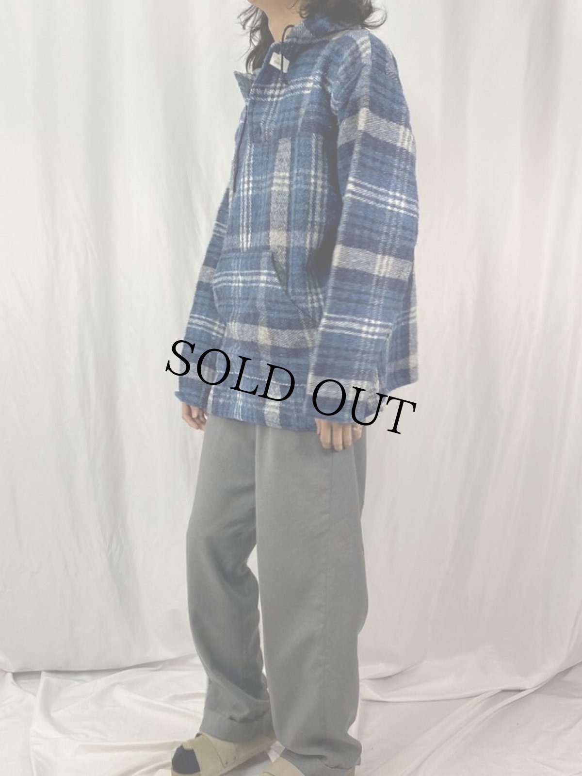 画像3: SOUTHERN EXPOSURE チェック柄 プルオーバーパーカー L (3)