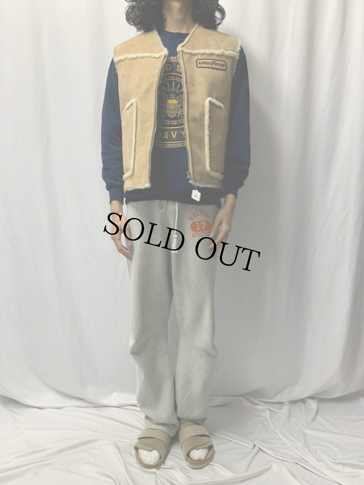 画像2: 70〜80's AVON SPORTSWEAR CANADA製 ボアライナー ムートンベスト L (2)