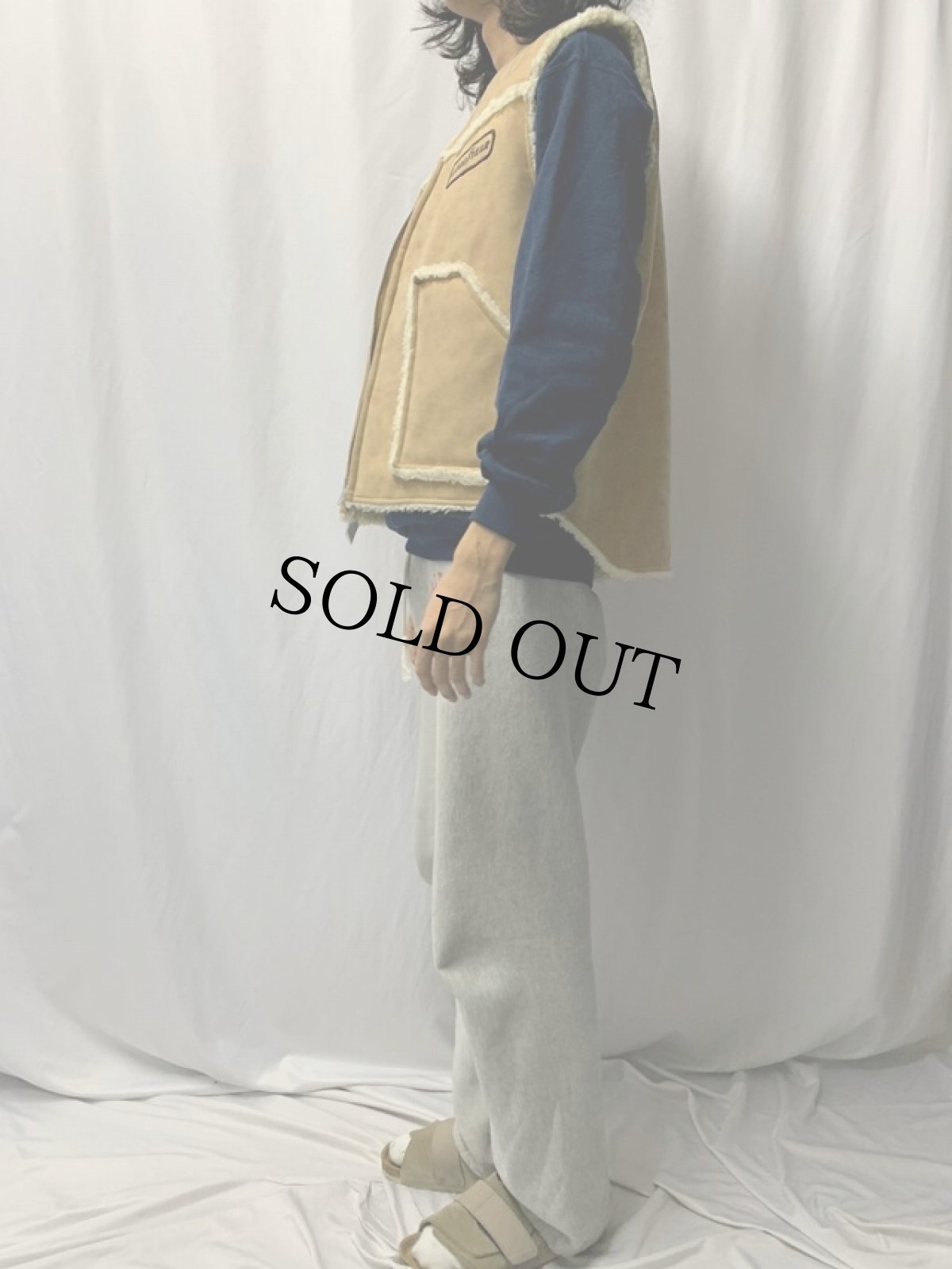 画像3: 70〜80's AVON SPORTSWEAR CANADA製 ボアライナー ムートンベスト L (3)