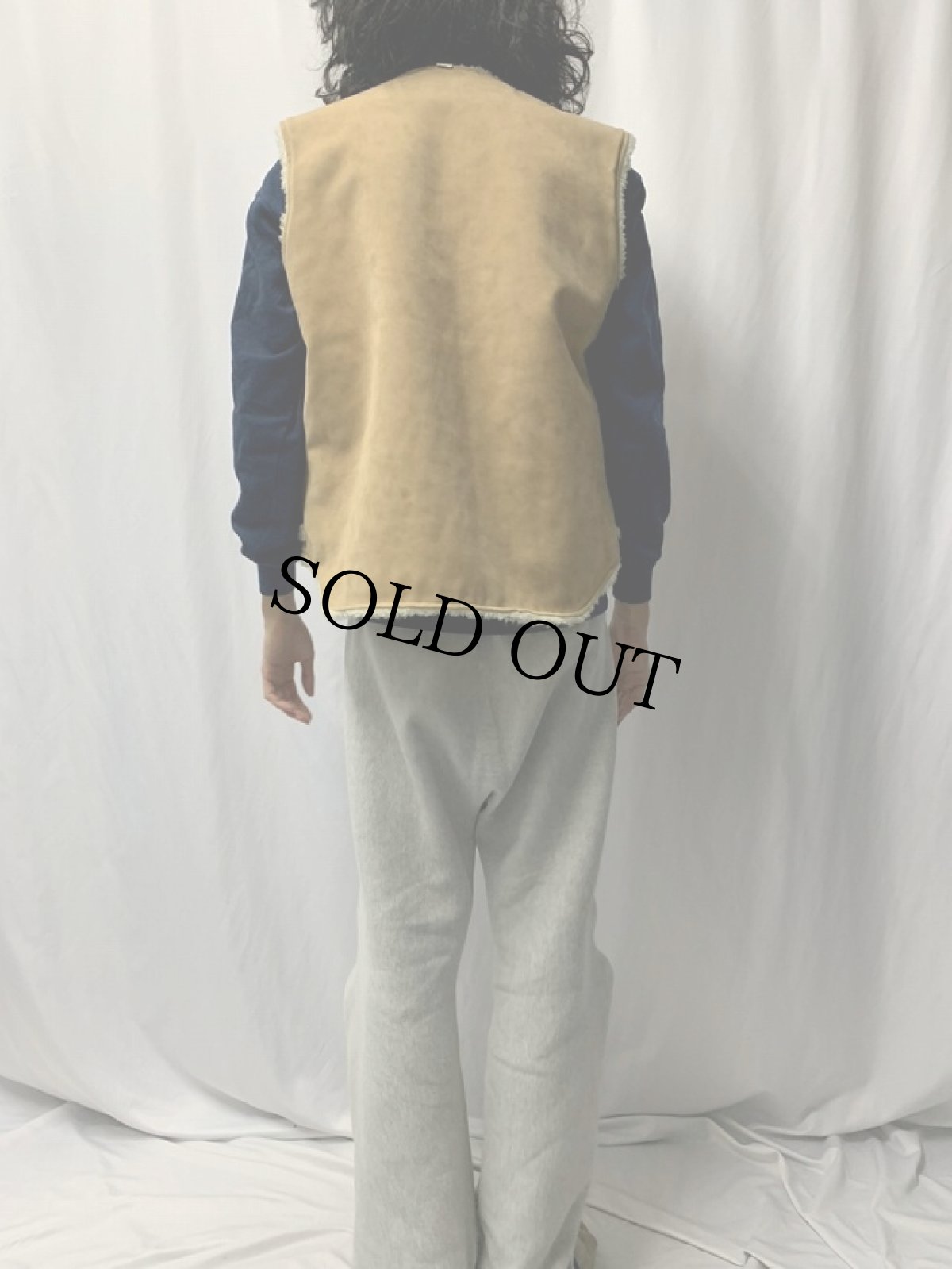 画像4: 70〜80's AVON SPORTSWEAR CANADA製 ボアライナー ムートンベスト L (4)